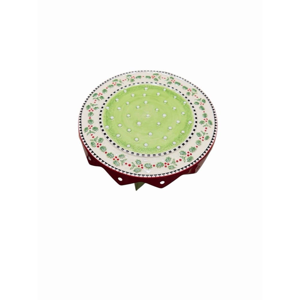 Candy Cane/ Peppermint Cake Stand 56.50540 Cake Plate Department 56 - Picture 2 of 2